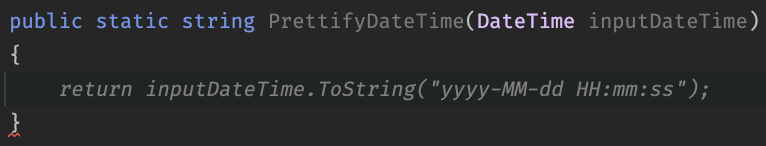 Prettify DateTime Auto-complete